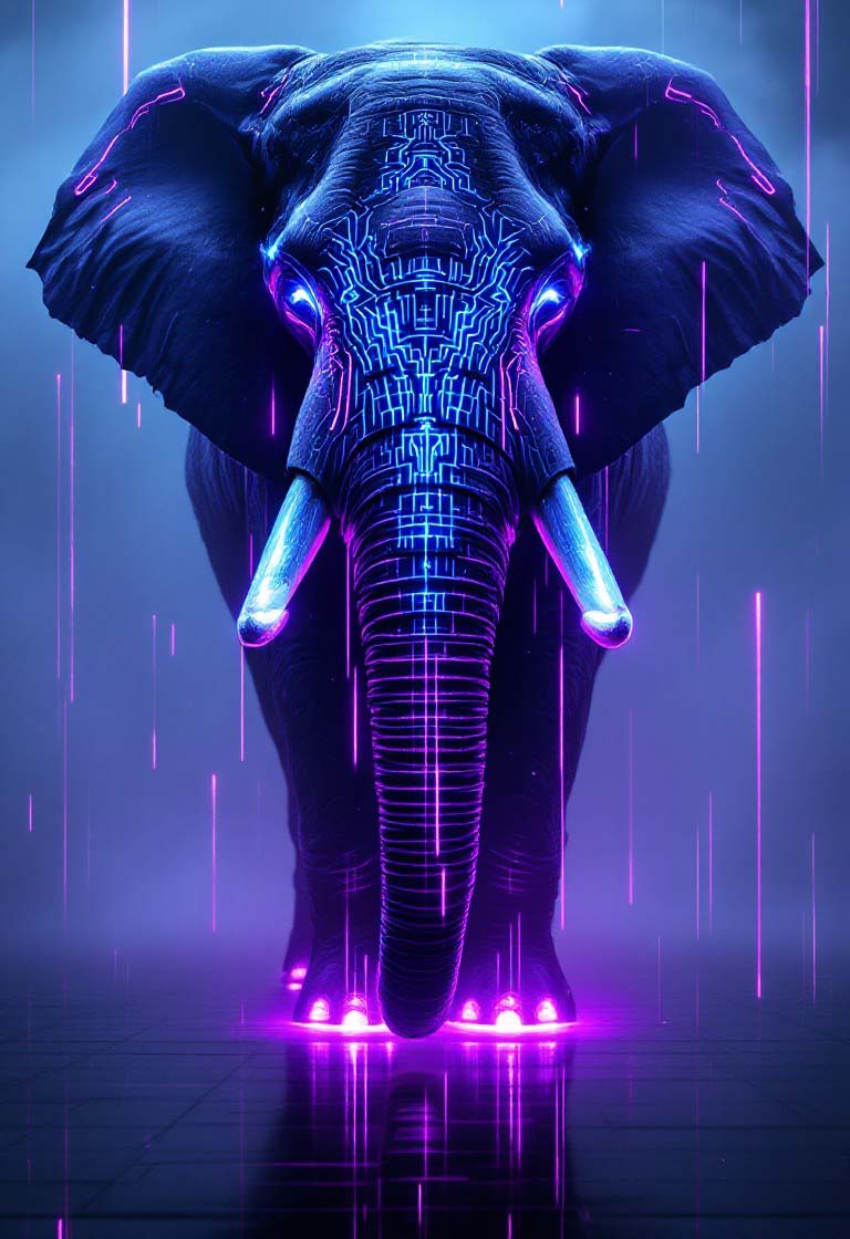 StockCake-Neon Elephant Dreams_1754408466
